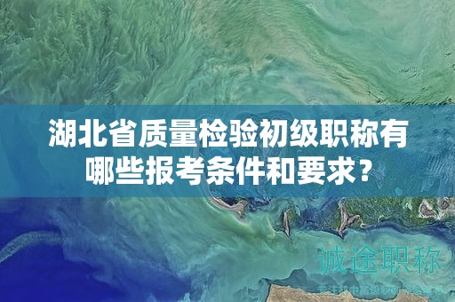 湖北省質(zhì)量檢驗初級職稱有哪些報考條件和要求？