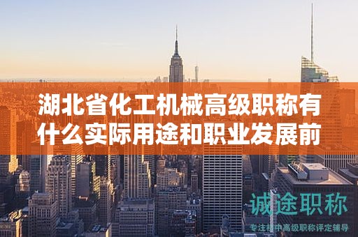 湖北省化工機械高級職稱有什么實際用途和職業(yè)發(fā)展前景？