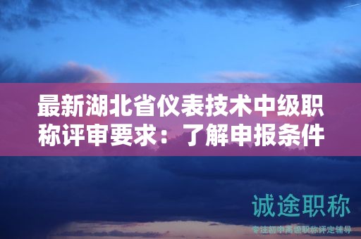 最新湖北省儀表技術(shù)中級職稱評審要求：了解申報(bào)條件有何變化？