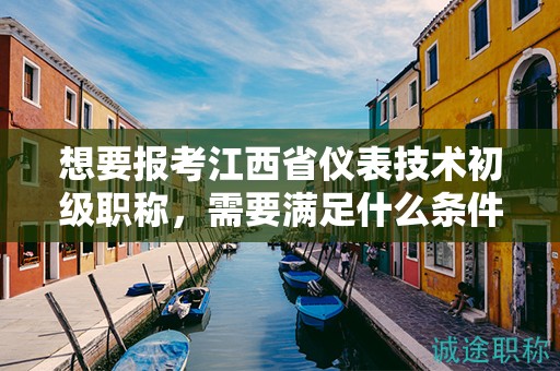 想要報(bào)考江西省儀表技術(shù)初級(jí)職稱(chēng)，需要滿(mǎn)足什么條件和要求？
