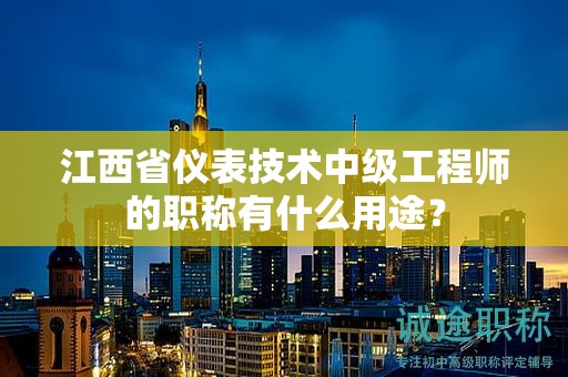 江西省儀表技術(shù)中級(jí)工程師的職稱(chēng)有什么用途？
