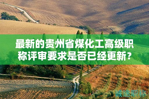 最新的貴州省煤化工高級職稱評審要求是否已經(jīng)更新？