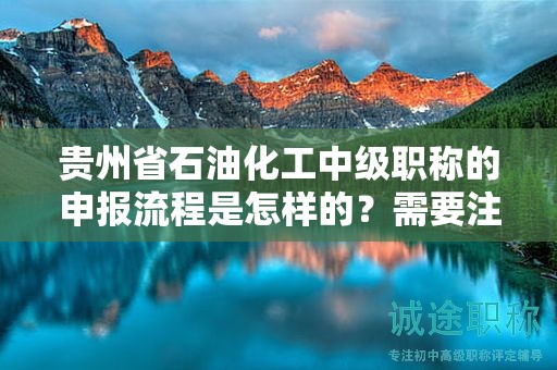 貴州省石油化工中級職稱的申報流程是怎樣的？需要注意哪些事項？