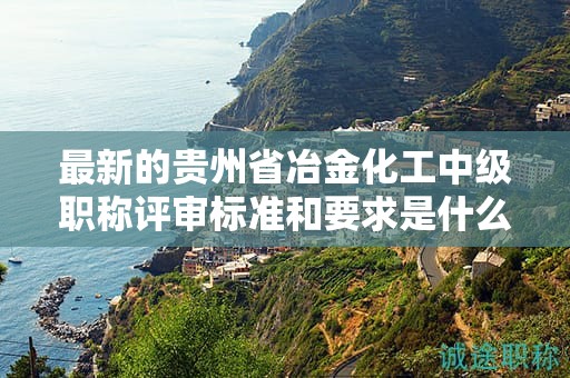 最新的貴州省冶金化工中級職稱評審標準和要求是什么？有哪些變化？