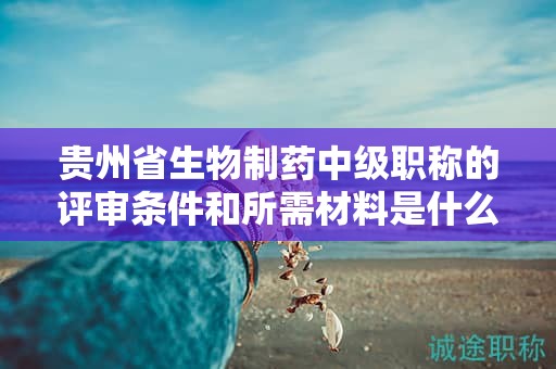 貴州省生物制藥中級職稱的評審條件和所需材料是什么？