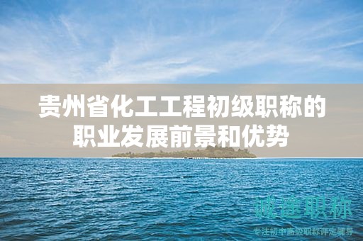 貴州省化工工程初級職稱的職業(yè)發(fā)展前景和優(yōu)勢