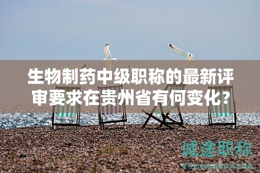 生物制藥中級職稱的最新評審要求在貴州省有何變化？