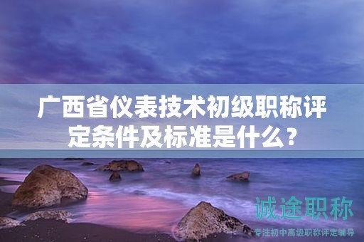 廣西省儀表技術(shù)初級(jí)職稱評(píng)定條件及標(biāo)準(zhǔn)是什么？