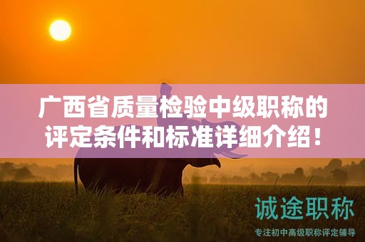 廣西省質(zhì)量檢驗(yàn)中級(jí)職稱的評(píng)定條件和標(biāo)準(zhǔn)詳細(xì)介紹！