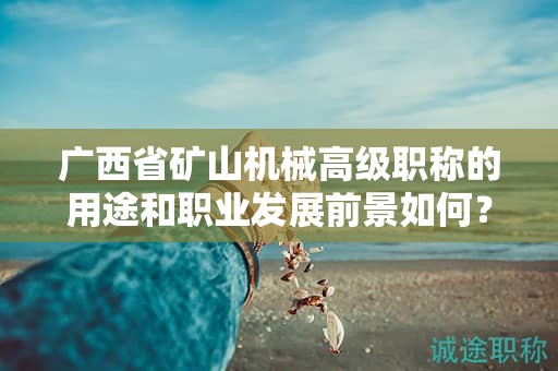 廣西省礦山機械高級職稱的用途和職業(yè)發(fā)展前景如何？是否具有廣闊的發(fā)展空間？