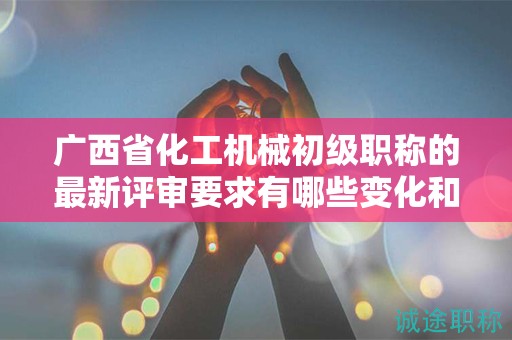 廣西省化工機械初級職稱的最新評審要求有哪些變化和調(diào)整？如何應(yīng)對？