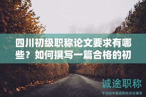 四川初級職稱論文要求有哪些？如何撰寫一篇合格的初級職稱論文？