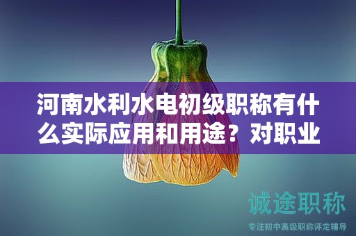 河南水利水電初級(jí)職稱有什么實(shí)際應(yīng)用和用途？對(duì)職業(yè)發(fā)展有何幫助？