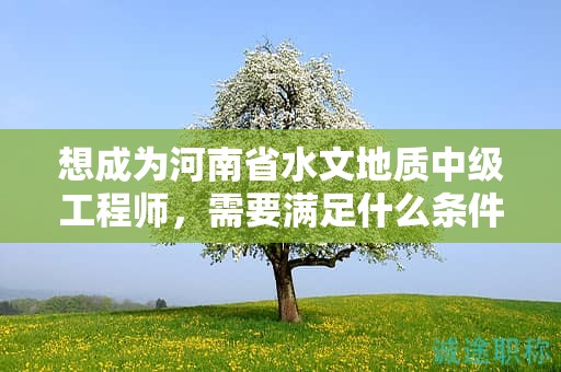 想成為河南省水文地質(zhì)中級工程師，需要滿足什么條件？
