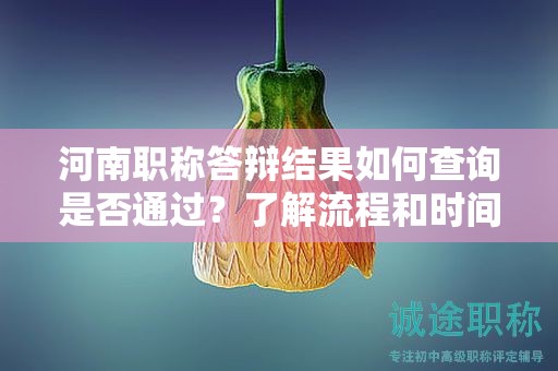 河南職稱答辯結(jié)果如何查詢是否通過？了解流程和時(shí)間點(diǎn)解析