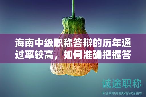 海南中級職稱答辯的歷年通過率較高，如何準確把握答辯的要點？