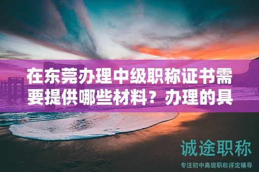 在東莞辦理中級(jí)職稱(chēng)證書(shū)需要提供哪些材料？辦理的具體步驟是什么？