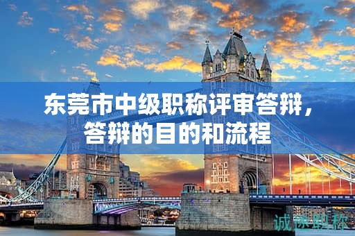 東莞市中級職稱評審答辯，答辯的目的和流程
