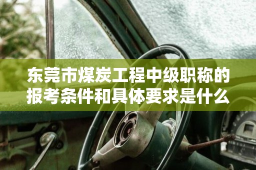 東莞市煤炭工程中級(jí)職稱的報(bào)考條件和具體要求是什么？如何備考？