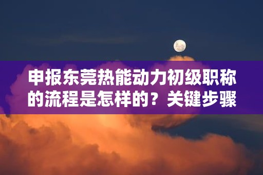 申報(bào)東莞熱能動(dòng)力初級(jí)職稱(chēng)的流程是怎樣的？關(guān)鍵步驟揭秘成功獲得職稱(chēng)