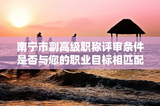 南寧市副高級職稱評審條件是否與您的職業(yè)目標相匹配？