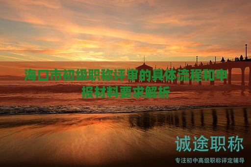 海口市初級職稱評審的具體流程和申報材料要求解析