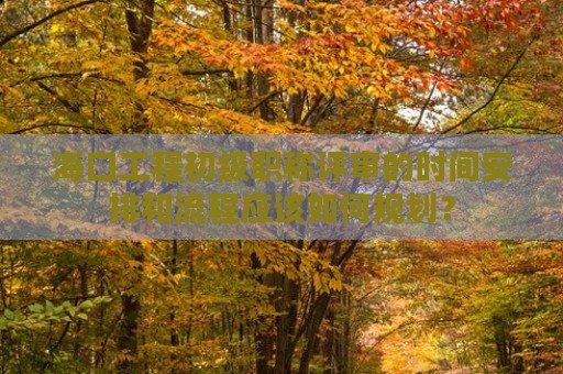 ?？诠こ坛跫?jí)職稱評(píng)審的時(shí)間安排和流程應(yīng)該如何規(guī)劃？