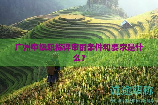 廣州中級職稱評審的條件和要求是什么？