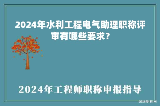 2024年水利工程電氣助理職稱評審有哪些要求？