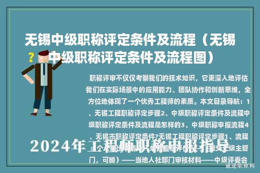 無錫中級職稱評定條件及流程（無錫中級職稱評定條件及流程圖）