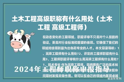 土木工程高級職稱有什么用處（土木工程 高級工程師）