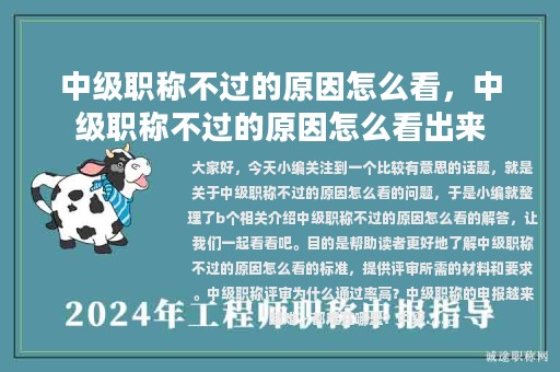 中級(jí)職稱不過的原因怎么看，中級(jí)職稱不過的原因怎么看出來