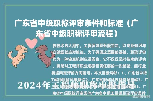 廣東省中級職稱評審條件和標(biāo)準(zhǔn)（廣東省中級職稱評審流程）