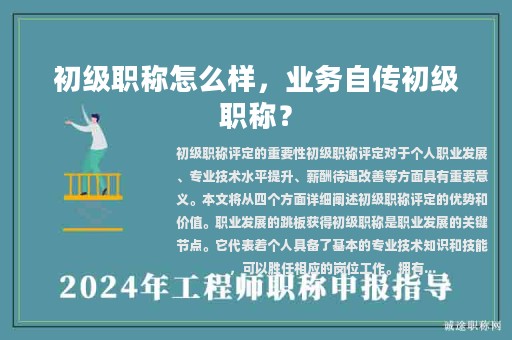 初級(jí)職稱怎么樣，業(yè)務(wù)自傳初級(jí)職稱？