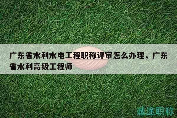 廣東省水利水電工程職稱評審怎么辦理（步驟就那些）