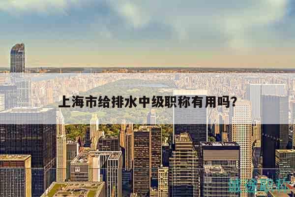 上海市給排水中級職稱有用嗎？