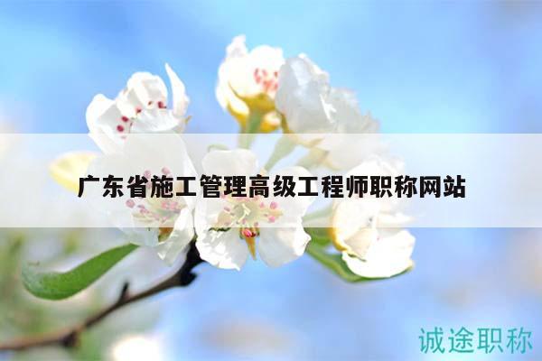 廣東省施工管理高級工程師職稱網(wǎng)站