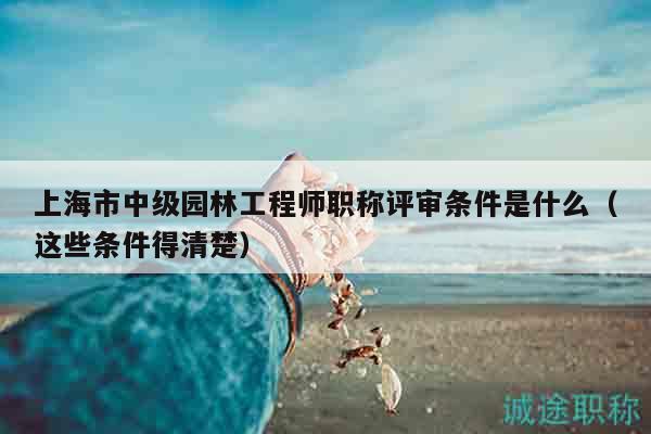 上海市中級園林工程師職稱評審條件是什么（這些條件得清楚）