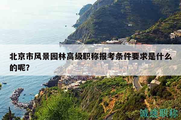 北京市風(fēng)景園林高級(jí)職稱報(bào)考條件要求是什么的呢？