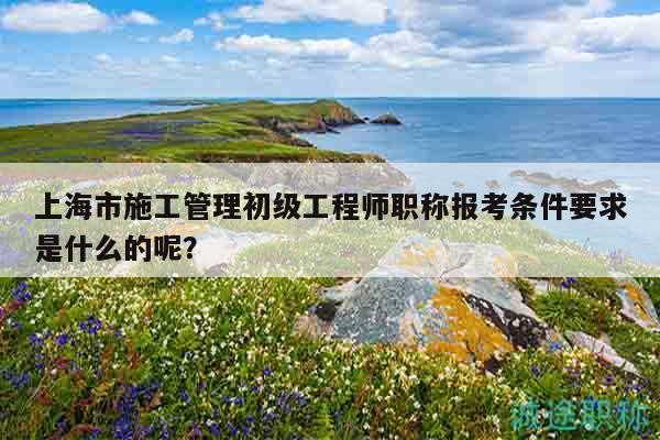 上海市施工管理初級(jí)工程師職稱(chēng)報(bào)考條件要求是什么的呢？