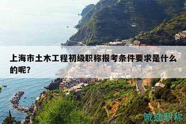 上海市土木工程初級(jí)職稱報(bào)考條件要求是什么的呢？