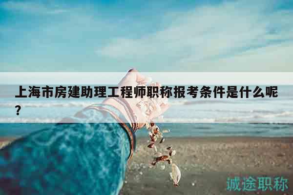 上海市房建助理工程師職稱報(bào)考條件是什么呢？