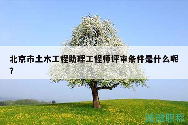 北京市土木工程助理工程師評(píng)審條件是什么呢？