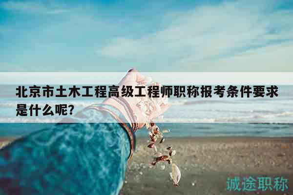 北京市土木工程高級(jí)工程師職稱報(bào)考條件要求是什么呢？