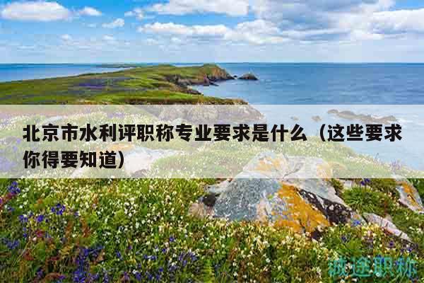 北京市水利評職稱專業(yè)要求是什么（這些要求你得要知道）