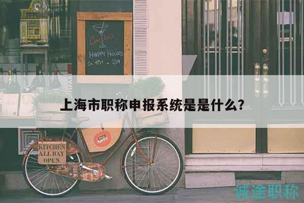 上海市職稱申報系統(tǒng)是是什么？