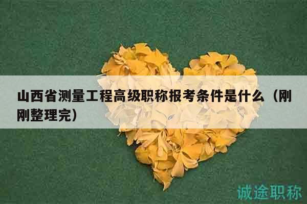 山西省測(cè)量工程高級(jí)職稱報(bào)考條件是什么（剛剛整理完）
