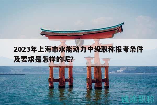 2023年上海市水能動力中級職稱報考條件及要求是怎樣的呢？
