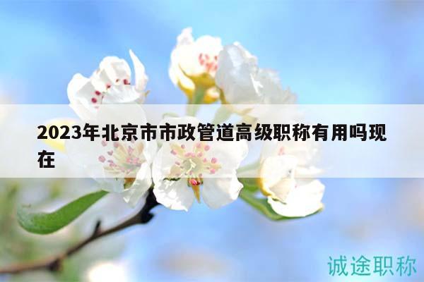 2023年北京市市政管道高級職稱有用嗎現(xiàn)在