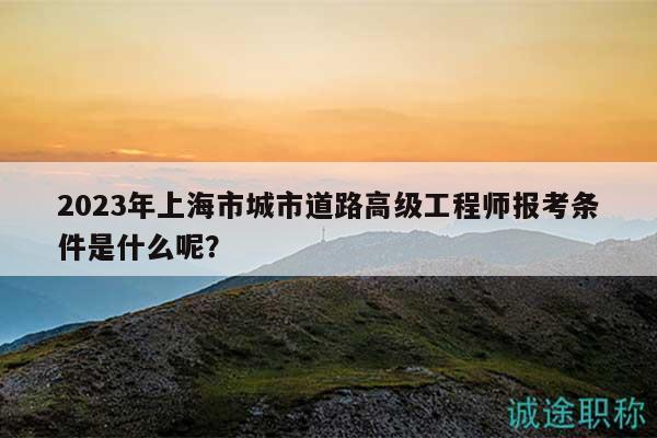 2023年上海市城市道路高級(jí)工程師報(bào)考條件是什么呢？